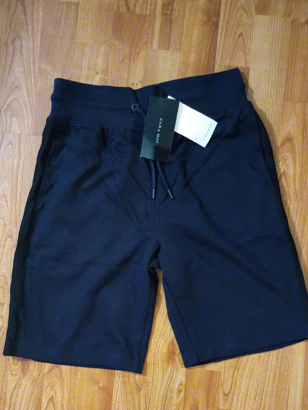 Zara Black Athletic Drawstring Lounge Shorts